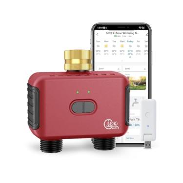 Imagem de Temporizador de irrigação GIEX WiFi, controlador inteligente de irrigação de mangueira de jardim funciona com aplicativo TUYA e aplicativo Smart Life (temporizador de água WI-FI)