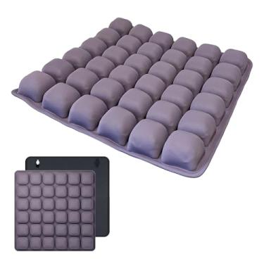 Imagem de Almofada de assento inflável com célula de ar 3D – Almofada de viagem para alívio de pressão para alívio da dor no cóccix e cóccix, suporte confortável para avião, cadeira de escritório, cadeira de