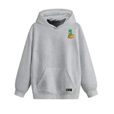 Imagem de Blusão Moletom Canguru Saturno Et Infantil Personalizado com Capuz e Bolso-Unissex