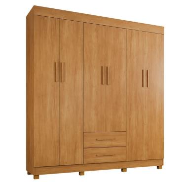 Imagem de Guarda Roupa Leblon 6 Portas 2 Gavetas 7 Prateleiras - Benetil