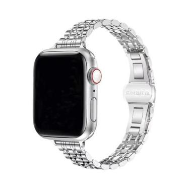 Imagem de Pulseira De Aço Inoxidável Para Apple Watch Ultra 2 49mm 42mm 46mm Bra