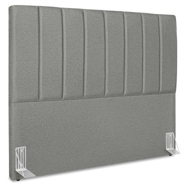 Imagem de Cabeceira Queen 160 Cm Com Frame Dalia Linho Cinza Escuro Artte Cinza Escuro