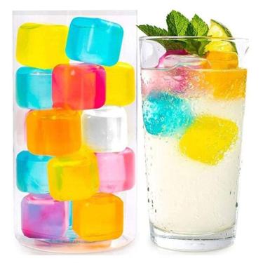 Imagem de Kit 20 Cubos De Gelo Artificial Reutilizável