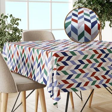 Imagem de Toalha Mesa Plástica Térmica Chevron Vm  2 Lugares 0,70 x 1,00