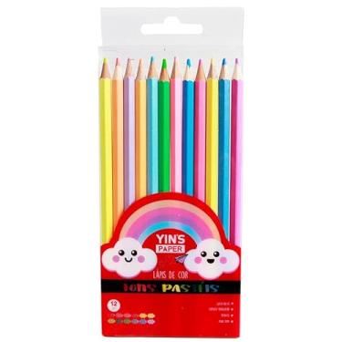 Imagem de Lápis de cor Pastel 12 cores tons pasteis