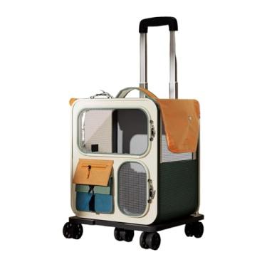 Imagem de WeiLaiKeQi Transportadora para gatos com rodas, carrinho respirável, bolsa de transporte, mochila para cães pequenos, gatos grandes, gatinhos, viagens ao ar