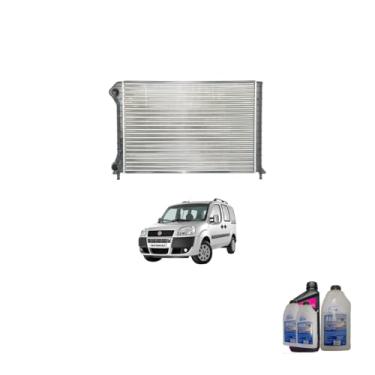 Imagem de Kit Radiador Doblò Com Ar + Aditivo Radiador Advanced Concentrado + Água Desmineralizada