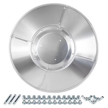 Imagem de lgnovate Protetor refletor de aquecedor de pátio de 84 cm – Substituição superior de cúpula refletor de calor de alumínio para aquecedores externos de propano, capa redonda resistente à ferrugem com