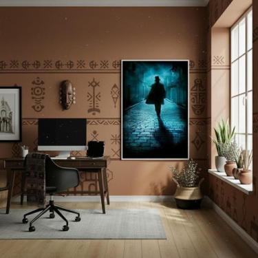 Imagem de Quadro Tranca Ruas Entidade Umbanda Quimbanda - 70X50Cm - Quadros On-L