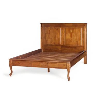 Imagem de Cama de Madeira com Cabeceira Hannover - Linz, Imbuia - Verniz