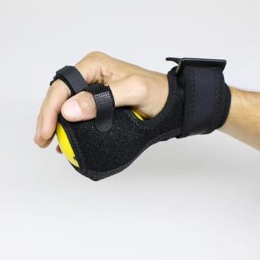 Imagem de Bola De Exercício Fisioterapêutico Para Mão C/ Tala Longevitech Preta