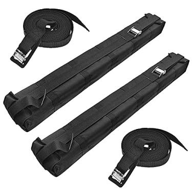 Imagem de Rack de teto macio universal para carro portamalas com correias ajustáveis kayak canoa prancha remo capacidade robusta 7