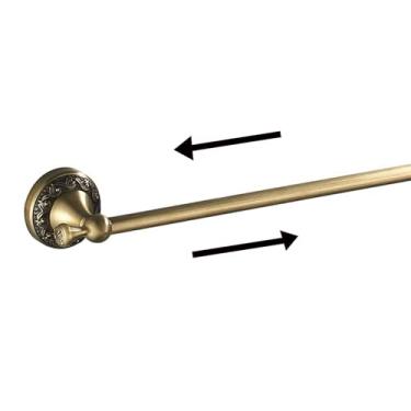 Imagem de AIRBATH Barra de toalha de latão, suporte de toalha ajustável, haste de latão antigo, trilho de toalha antigo, acessórios de banheiro suporte de parede expansível 39 a 70 cm