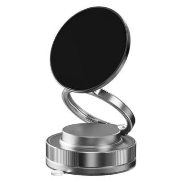 Imagem de Suporte de telefone magnético a vácuo, compatível com suporte de ventosa ajustável multiângulo dobrável de 360°, adequado para carros, banheiros e todos os smartphones.