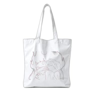 Imagem de Kit 10 Sacola Ecologica s Charmosas e Reutilizáveis 38x41,5cm Com Estampa Amor Diabolico