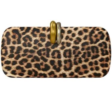 Imagem de louceko Bolsa clutch formal feminina de couro PU para casamento, Âmbar