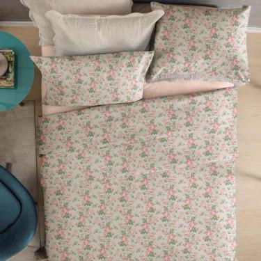 Imagem de Jogo De Cama Queen Essenciale 100% Algodão 4 Peças Roses