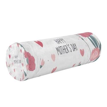 Imagem de Wassud Travesseiro de pescoço com cravos e corações para viagem, cervical, almofadas redondas de espuma viscoelástica para alívio da dor no pescoço no ombro