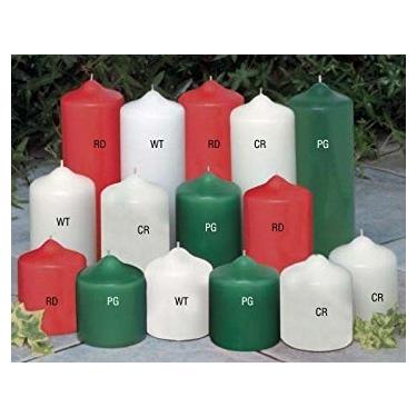 Imagem de Biedermann & Sons Velas pilar, 7,6 x 22,8 cm, vermelho, caixa com 6