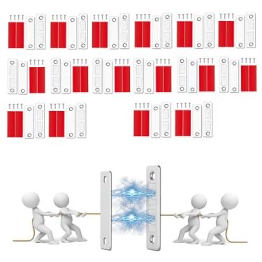 Imagem de Trava magnética ultrafina para armário, trava magnética para armário, ímãs de porta de armário fortes para fechamento, armários, gavetas e móveis (16, 6,5 cm)