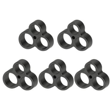 Imagem de PATIKIL 5 peças de rolha de maçaneta de porta, 15/18/21 mm, buchas de maçaneta de porta, protetor de parede, para-choques, plástico PVC reutilizável, silicone para armários domésticos, protetor de