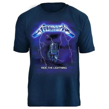 Imagem de Camiseta de Banda Metallica em Algodão Manga Curta Gola Redonda-Unissex