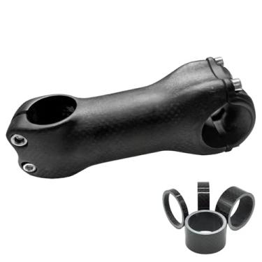Imagem de Mesa de carbono para mountain bike, ângulo de 6/17 graus, 31,8 mm, compatível com guidões de 70/80/90/100/110/120 mm, acabamento preto fosco.(90mm)
