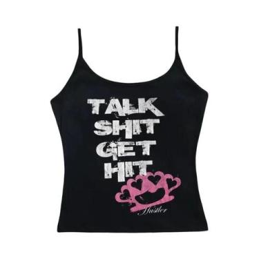 Imagem de Blusas Cropped Vintage Y2K Femininas Estilo Anos 90 Estética Harajuku 