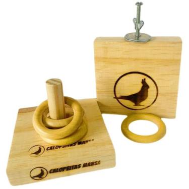 Imagem de Kit Brinquedos pega Argolas E Plataforma Madeira Calopsita - Calopsita