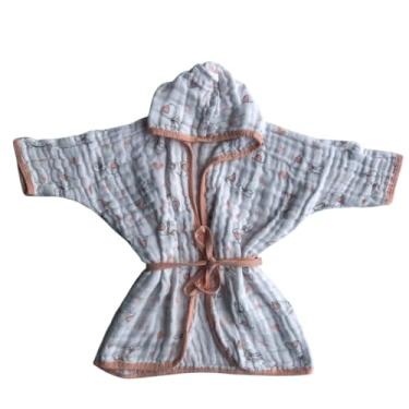 Imagem de Roupão de Banho para Bebê com Capuz Algodão Soft para Praia e Piscina até 6 Meses (Coelha)