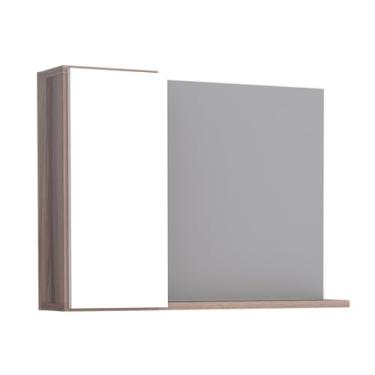 Imagem de Espelheira em madeira 360 (com armário) Tamarindo com Branco - Cozimax