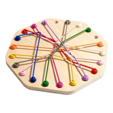 Imagem de Jogo de quebra-cabeça Wooden Octagonal Rope Untangling para crianças