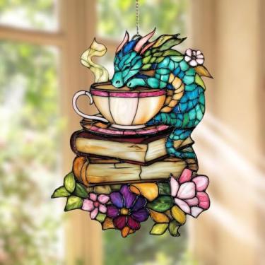 Imagem de Enfeite de dragão Elphaba – Decoração exclusiva de dragão de fantasia para amantes de livros, estatueta mágica fofa para leitores, ornamento de criatura mítica colecionável para casa, mesa, estante e