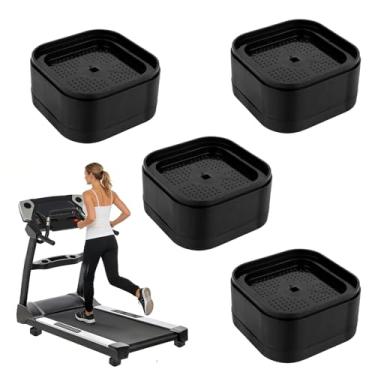 Imagem de 4pçs Blocos Inclinação Elevadores Esteira, Empilháveis, Altura Ajustável Blocos Inclinação Antiderrapantes Rampa Melhoria para Nivelamento Academia Casa & Treino Subida