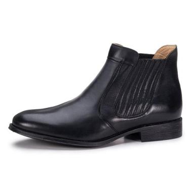 Imagem de Bota Social Masculino Couro Pelica 575 - Difranca - Preta, 40