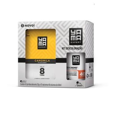 Imagem de Kit Descolorante Yamá Pó Camomila 20g + OX Cremosa 40 Vol 60ml - YAMA