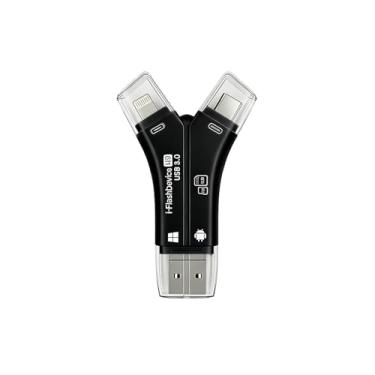 Imagem de Leitor de cartão SD para iPhone/iPad/Android/Mac/computador/câmera, leitor de cartão micro SD 4 em 1, visualizador de câmera de trilha, leitor de cartão de memória portátil, adaptador de cartão SD
