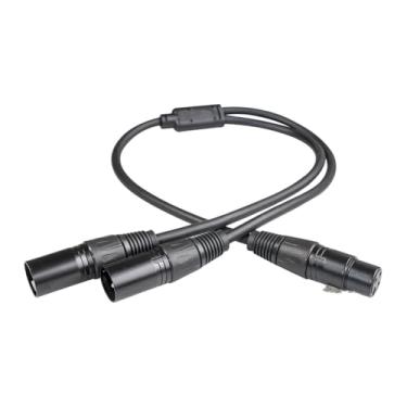 Imagem de JunZheHub Cabo de Microfone XLR com Divisor Y Balanceado, Cabo de áudio Robusto em Metal, Adequado para Equipamentos de áudio Profissionais, Como Mixers, Amplif, 100cm
