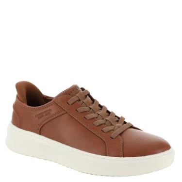 Imagem de Skechers Court Break – Tênis masculino com ventilação dupla, mãos livres, Conhaque, 38 BR