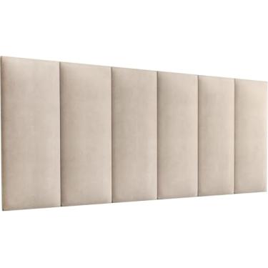 Imagem de Cabeceira Painel Imperial Estofada Suspensa Suede Quenn1,60m (Areia)
