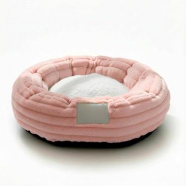 Imagem de Cama Pet Ninho Nuvem Pequeno para Cachorro e Gato – Luxo Confortável 50cm Pelúcia Macia Lavável(Rose)