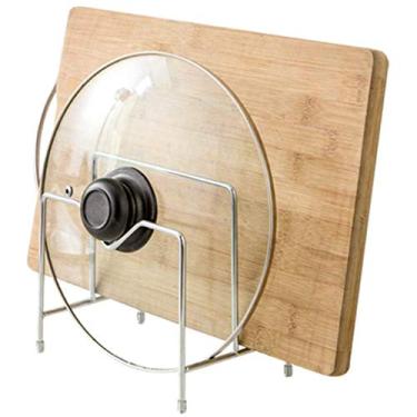 Imagem de Organizador de tampa organizador de pratos de cozinha e prateleira de secagem, tampa de panela, organizador de despensa e suporte de armário