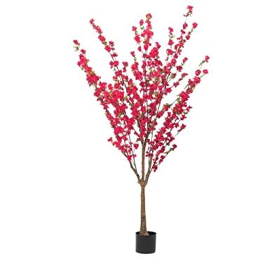 Imagem de SLGGPJBU Plantas falsas, planta artificial, árvore artificial, simulação, bonsai, decoração de casa, sala de estar, hotel, árvore falsa, plantas artificiais, interior e exterior, B-90 cm