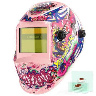 Imagem de Capacete de soldagem YESWELDER Auto Darkening Blue Light Block
