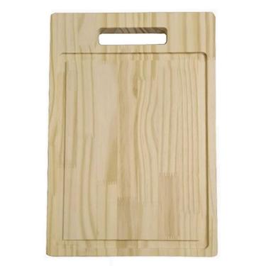 Imagem de Tabua De Corte Churrasco Frios 40 Cm Madeira Com Alça 253