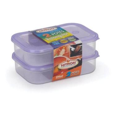 Imagem de Jogo 2 Potes Retangular Raso Pequeno 061/2 Nitron