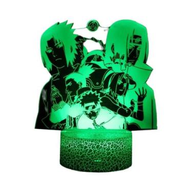 Imagem de Luz Noturna LED Naruto Uzumaki Kakashi Hatake Itachi Uchiha 3D Com 7/1