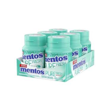 Imagem de Mentos Chiclete Pure Fresh Wintgreen  Menta Verde Sem Açúcar Display c