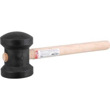 Imagem de Martelo De Borracha 80 Mm, Cabo Em Madeira, Preto, Nove54 Ostenvonder
