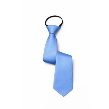 Imagem de Gravata Com Zíper Nó Pronto Regulável Infantil Risco fino Cor:Azul ser